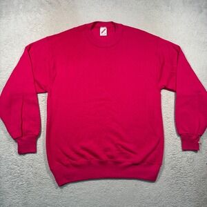 Jerzees Sweatshirt Unisex L‎ Pink Blank Vintage 90s Made in USA Deadstock NWOT